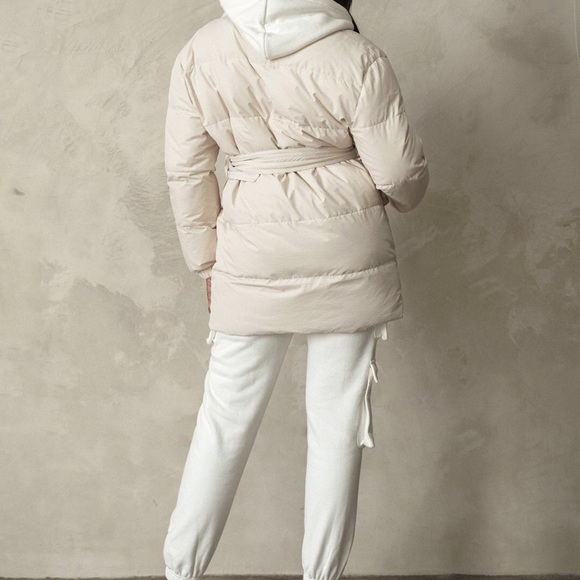 JLUXLABEL ASPEN LONG PUFFER COAT Ivory - S - Picture 5 of 13